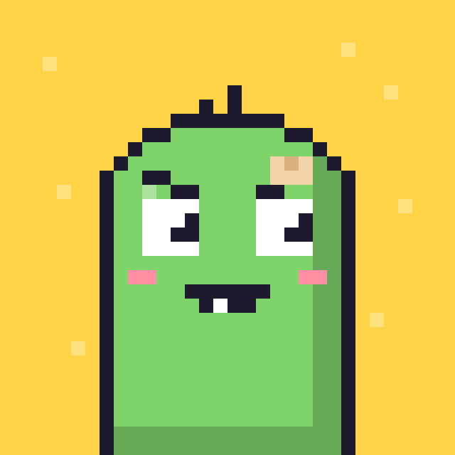 Blob on gold background